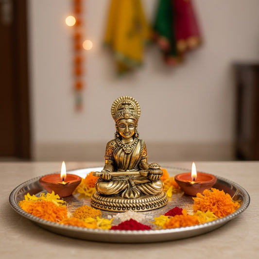 Brass Lord Lakshmi Mata Idol