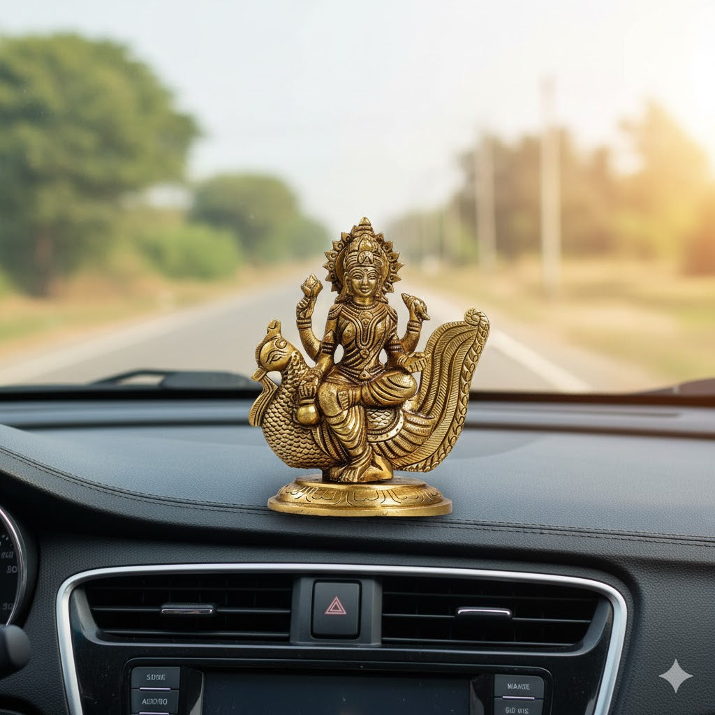 Brass Lord Saraswati Mata Idol