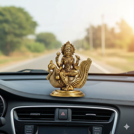 Brass Lord Saraswati Mata Idol