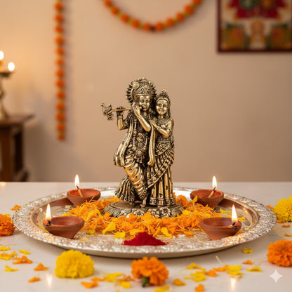 Brass Radha Krishna Idol