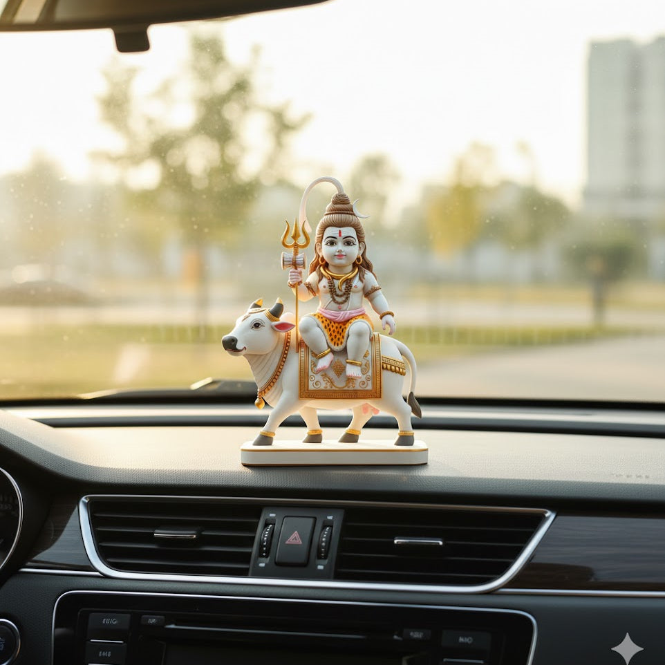 Bal Shiv With Nandi Idol