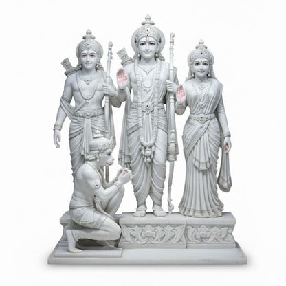 White Marble Lord Ram Darbar Idol