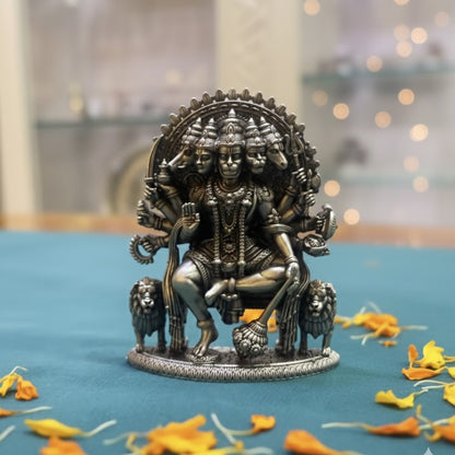 Silver Plated Lord Panchmukhi Hanuman Idol (3 Inch)