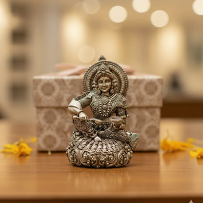 Silver Plated Annapurna Mata Idol (3 Inch)