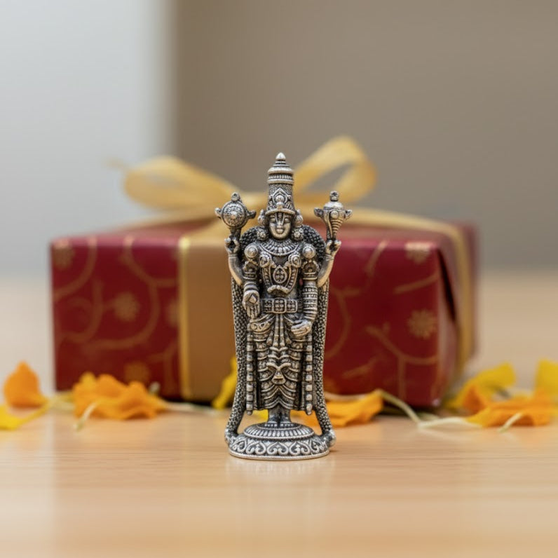 Silver Plated Lord Murgan Ji Idol Style 3 (3 Inch)