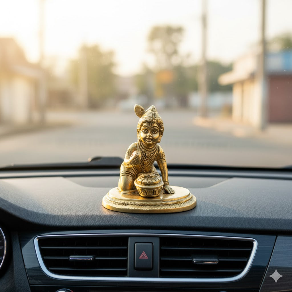 Brass Laddu Gopal Idol