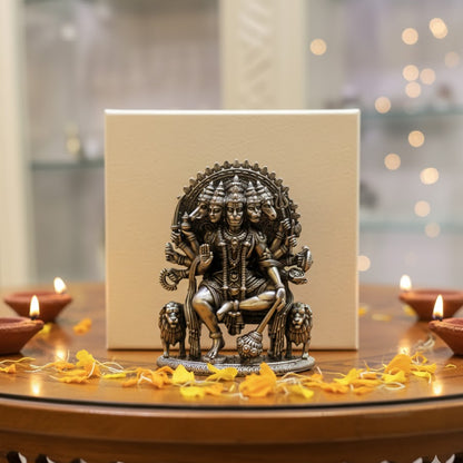 Silver Plated Lord Panchmukhi Hanuman Idol (3 Inch)
