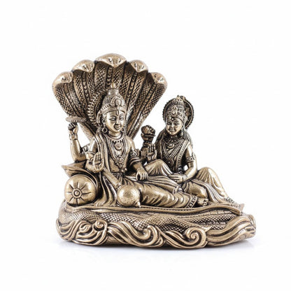 Brass Lord Vishnu Lakshmi Idol