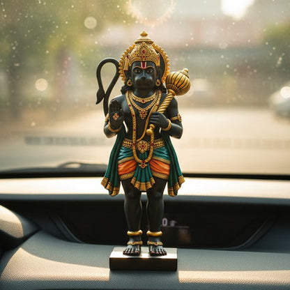 Black stone Lord Hanuman Idol