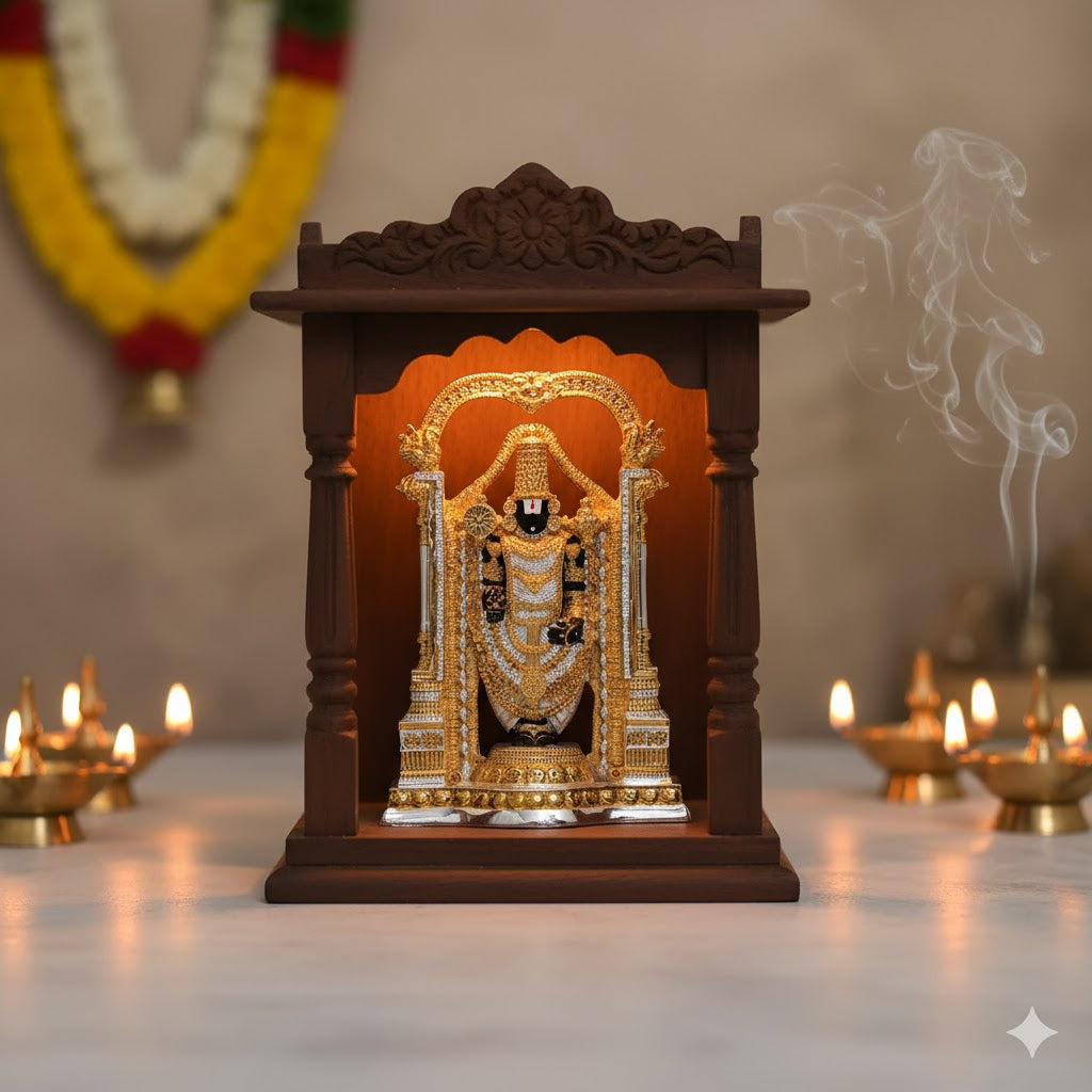 Lord Balaji (Srinivasa Mangapuram) Idol - Gold & Silver Plated