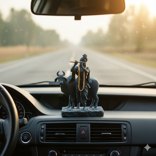 Krishna With Cow Idol