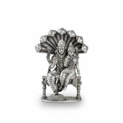 Antique Silver Plated Lakshmi Narasimha Swamy Idol