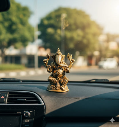 Buy Brass Ganesh idol Online – 440g, 3.6″ Handcrafted Ganesha Idol for Home Pooja & Décor