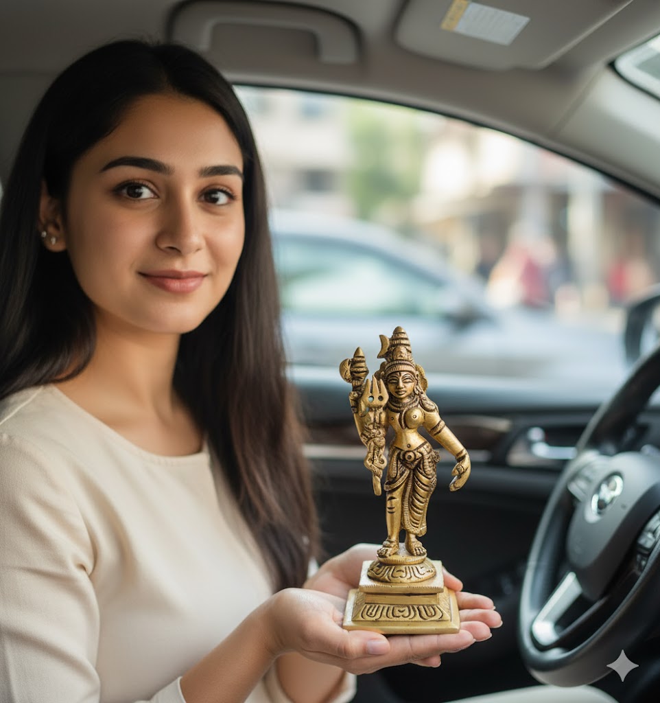 Buy Brass Ardhanarishvara Statue Online – 5 Inch, 440g Handcrafted Divine Idol