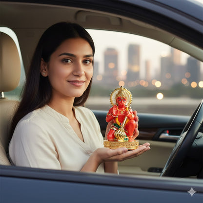 Sinduri Hanuman Murti - Gold Plated