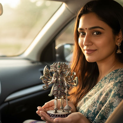 Regal panchamukhi Lord Hanuman idol studded with rubies