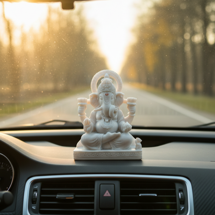 White Marble Lord Ganesha Idol