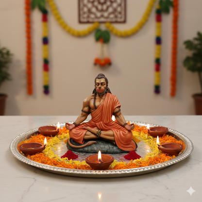 Meditating Lord Hanuman Idol