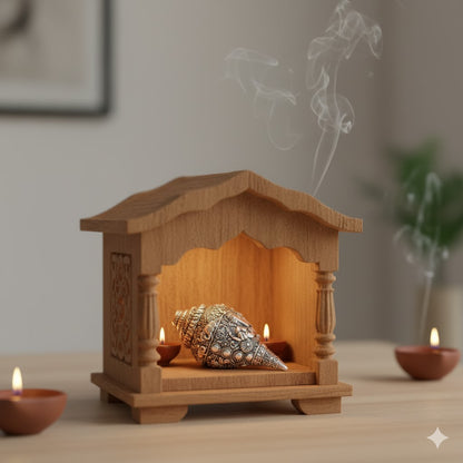 Ganesh Shankh (Conch) - Silver Plated (5 Inch)