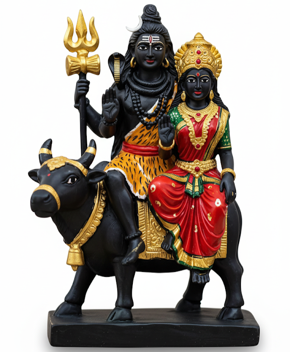 Lord Shiv Parvati With Nandi