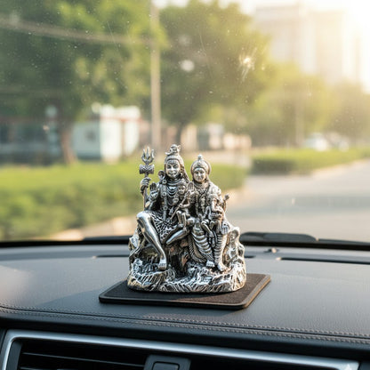 Silver Plated Lord Shiv Parivar Idol