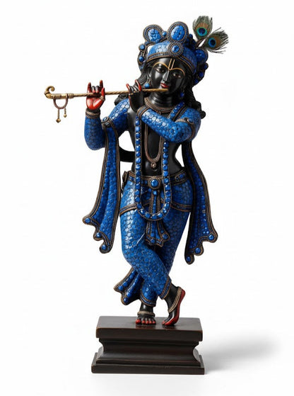 Lord Krishna Statue Antique Color