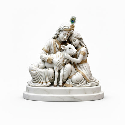 Bal Radha Krishna With Cow Idol