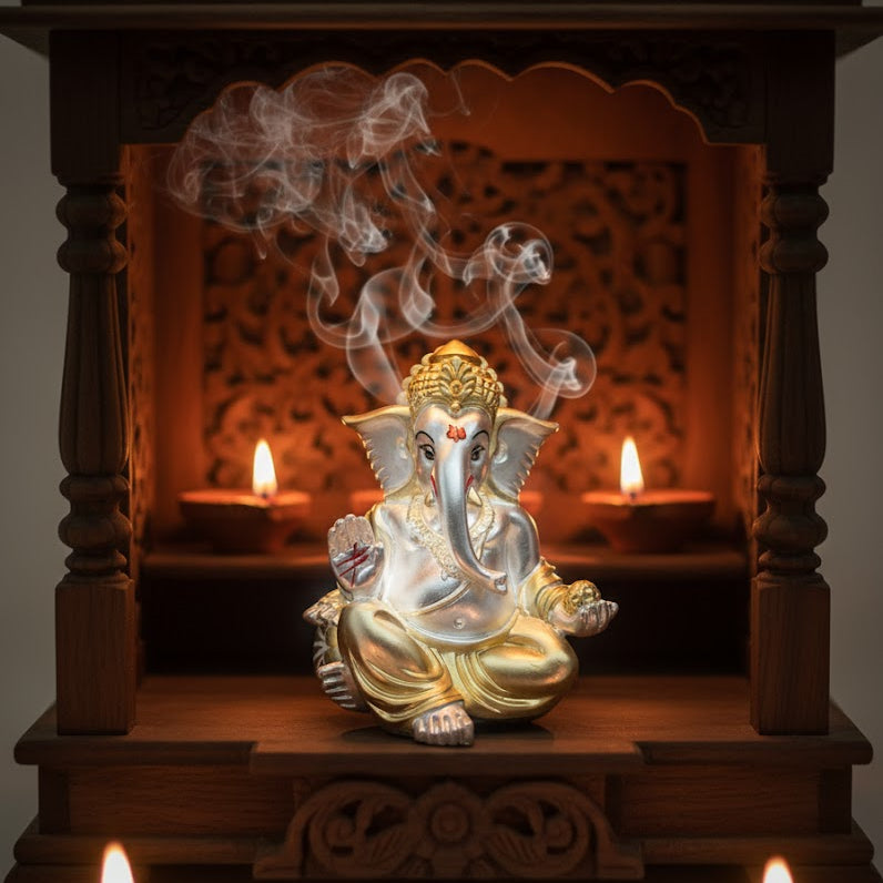 Lord Ganesha Idol Gold Plated