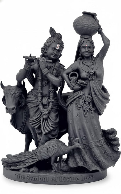 Lord Radha Krishna With Cow Idol