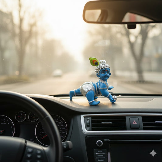 Crawling Laddu Gopal Murti - Silver Plated