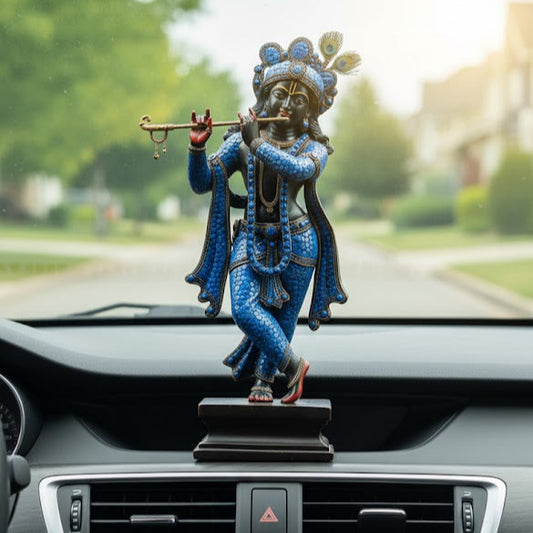 Lord Krishna Statue Antique Color