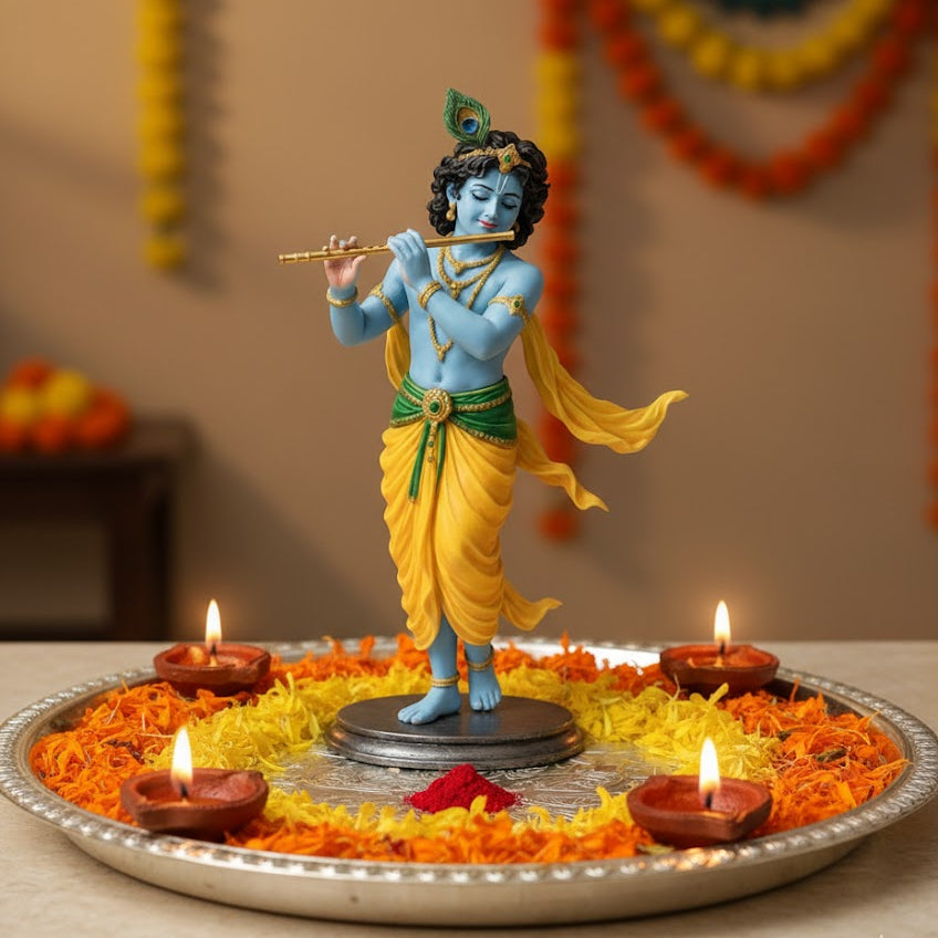 Dancing Lord Krishna Idol