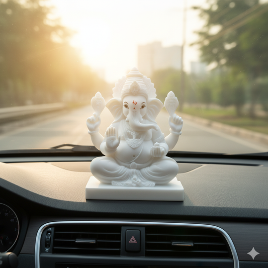 White Marble Lord Ganesha Idol