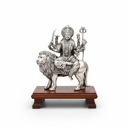 Silver Plated Maa Durga Idol