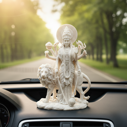 White Marble Durga Mata Statue