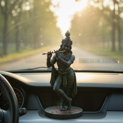 Lord Krishna Statue (Black Color)