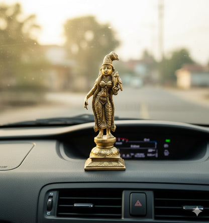 Brass Andal Statue Online – Handcrafted Godha Devi Idol for Divine Décor