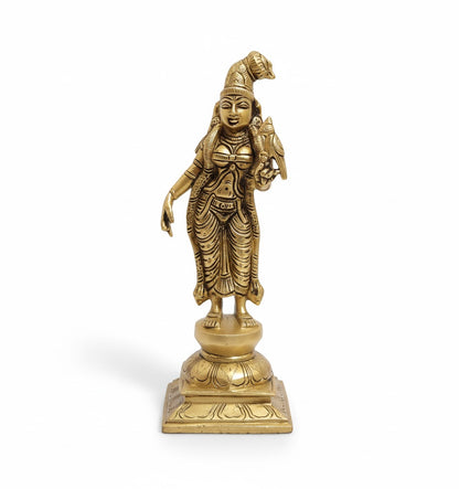 Brass Andal Statue Online – Handcrafted Godha Devi Idol for Divine Décor