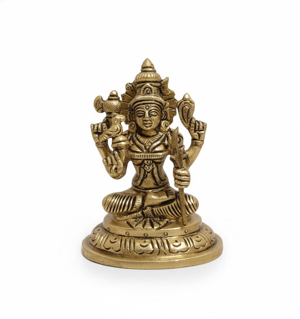 Buy Brass Kamakshi Amman Statue – 450g, 4″ Handcrafted Goddess Idol For Pooja & Home Use