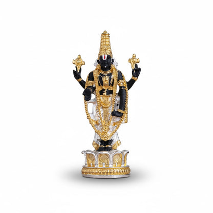 Tirupati Balaji (Venkateswara) Idol - Gold & Silver Plated