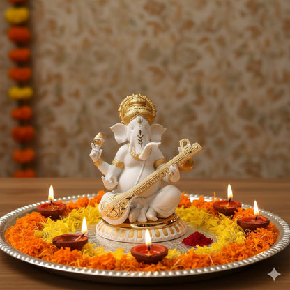 Gold Plated Lord Ganesha Idol