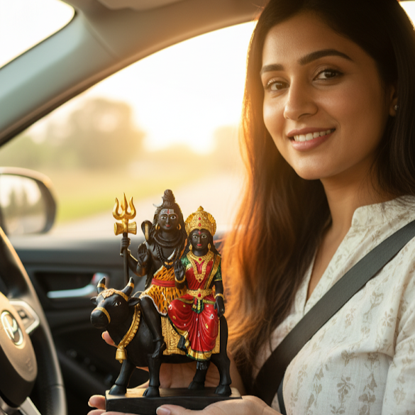 Lord Shiv Parvati With Nandi