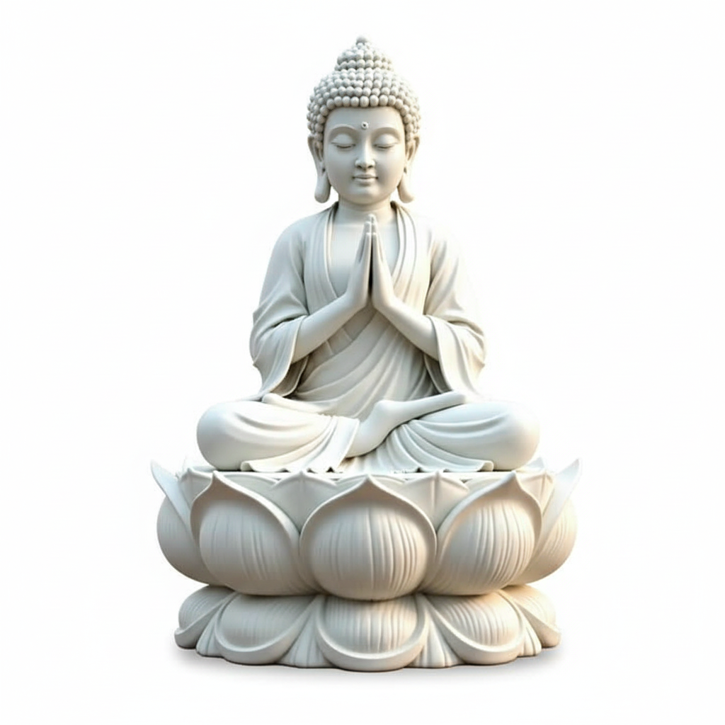 White Marble Lord Buddha Statue
