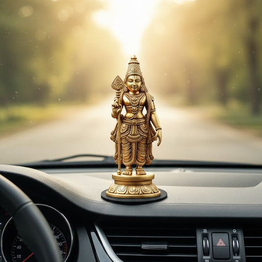Lord Kartikey Statue (Golden Finish)