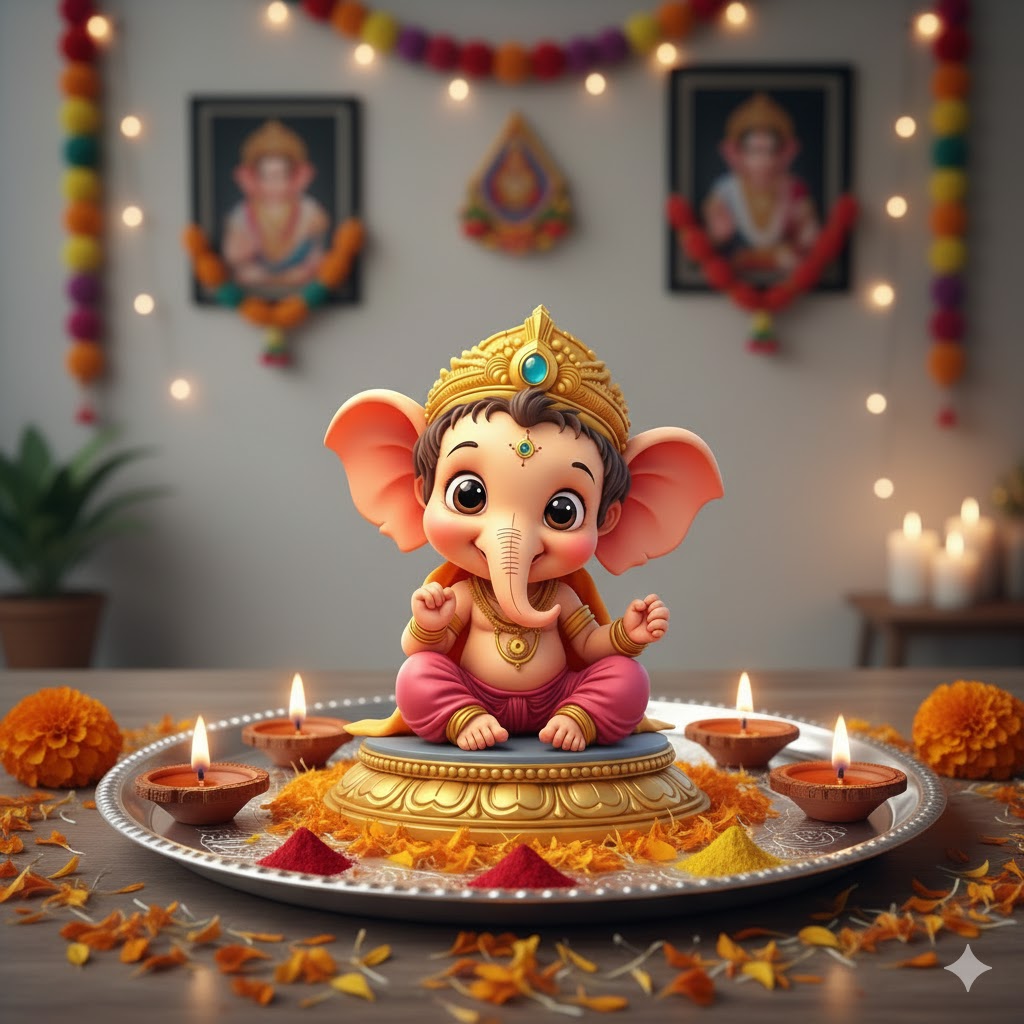 Cute Bal Ganesh Idol