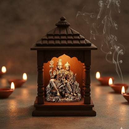 Silver Plated Lord Shiv Parivar Idol