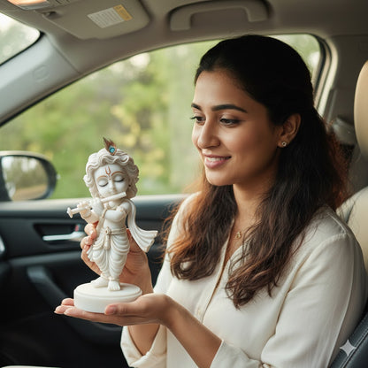 White Marble Bal Krishna Idol