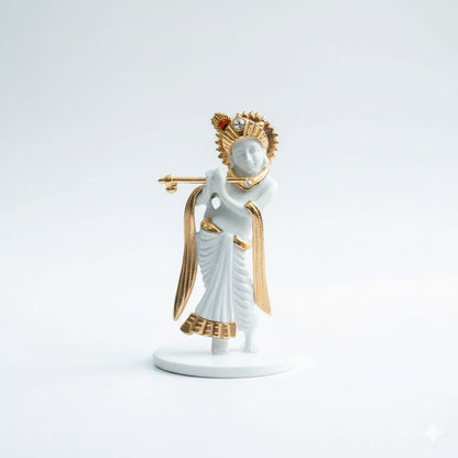 Krishna Idol for Car Dashboard - Gold Plated