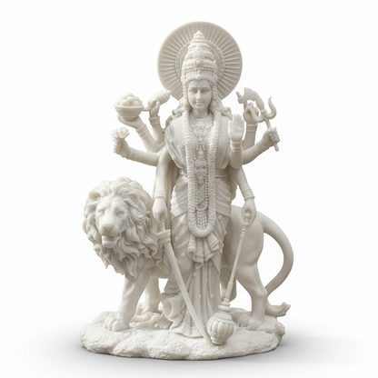 White Marble Durga Mata Statue