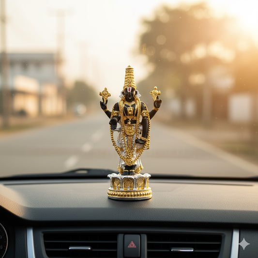 Tirupati Balaji (Venkateswara) Idol - Gold & Silver Plated